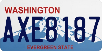 WA license plate AXE8187
