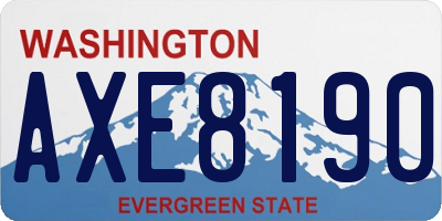 WA license plate AXE8190