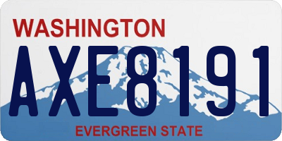 WA license plate AXE8191