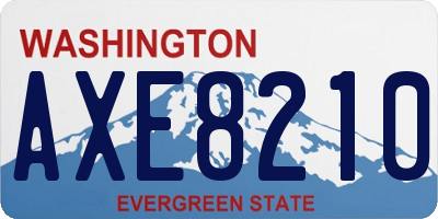 WA license plate AXE8210