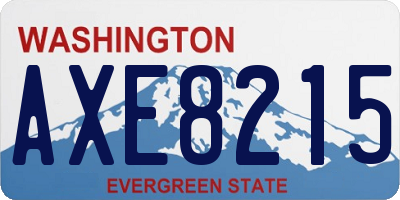 WA license plate AXE8215