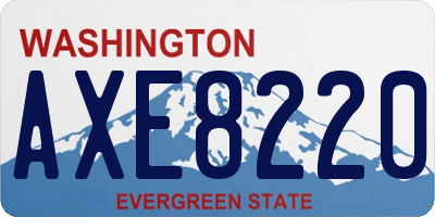 WA license plate AXE8220