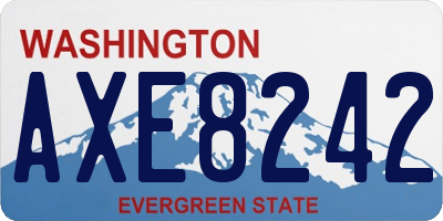 WA license plate AXE8242