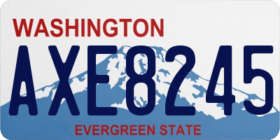 WA license plate AXE8245