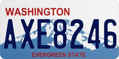 WA license plate AXE8246