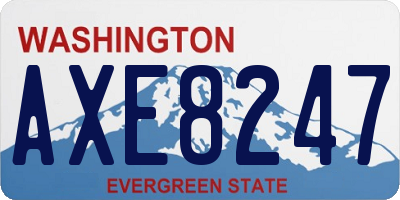 WA license plate AXE8247