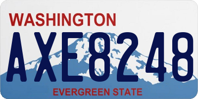 WA license plate AXE8248