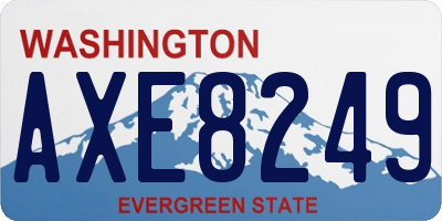 WA license plate AXE8249