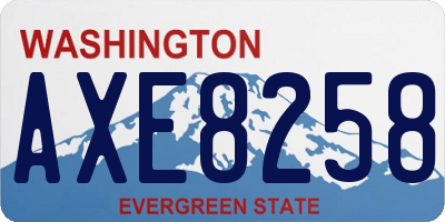WA license plate AXE8258
