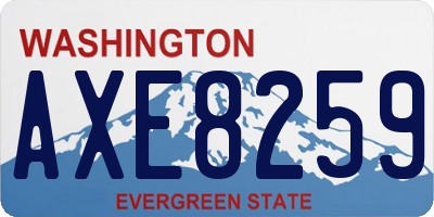 WA license plate AXE8259