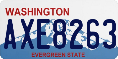 WA license plate AXE8263