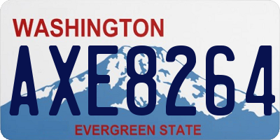 WA license plate AXE8264