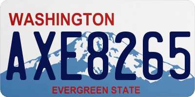 WA license plate AXE8265