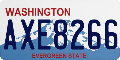 WA license plate AXE8266