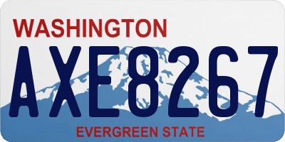 WA license plate AXE8267