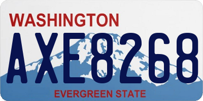 WA license plate AXE8268