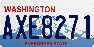 WA license plate AXE8271
