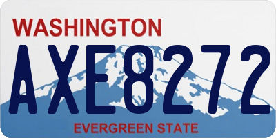 WA license plate AXE8272