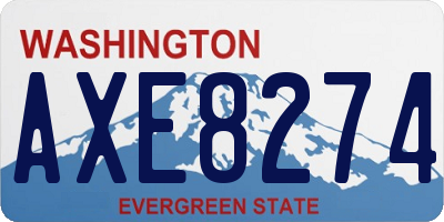WA license plate AXE8274