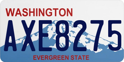 WA license plate AXE8275