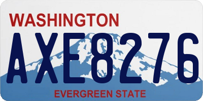 WA license plate AXE8276