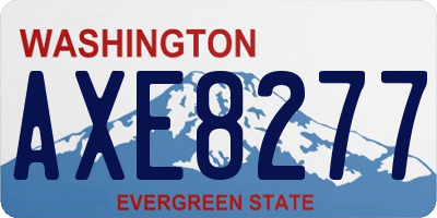 WA license plate AXE8277