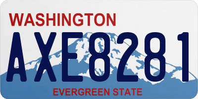 WA license plate AXE8281