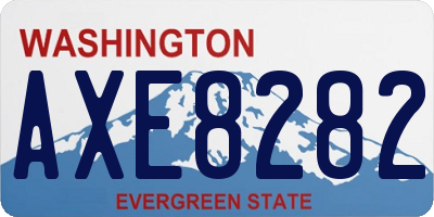 WA license plate AXE8282