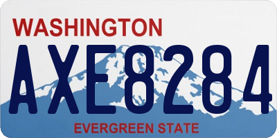 WA license plate AXE8284