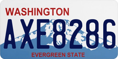 WA license plate AXE8286