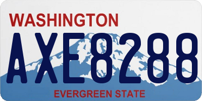 WA license plate AXE8288