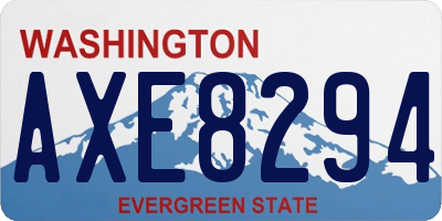 WA license plate AXE8294