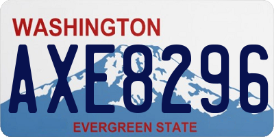WA license plate AXE8296