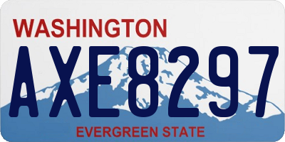 WA license plate AXE8297