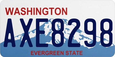 WA license plate AXE8298