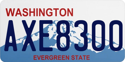 WA license plate AXE8300