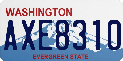 WA license plate AXE8310