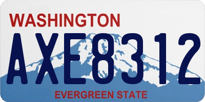 WA license plate AXE8312