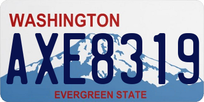 WA license plate AXE8319