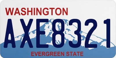 WA license plate AXE8321
