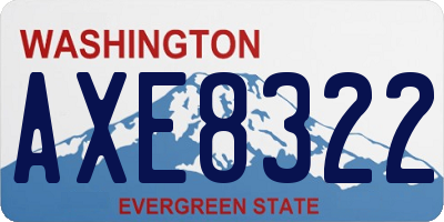 WA license plate AXE8322