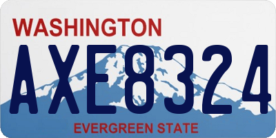 WA license plate AXE8324
