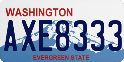 WA license plate AXE8333