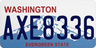 WA license plate AXE8336