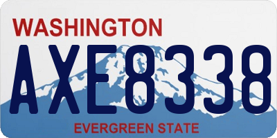 WA license plate AXE8338