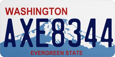 WA license plate AXE8344