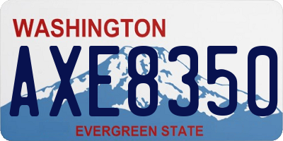 WA license plate AXE8350