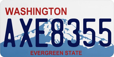 WA license plate AXE8355