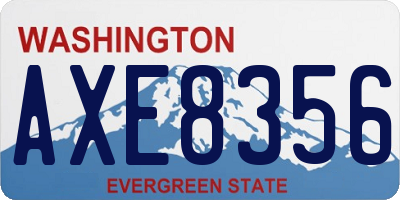 WA license plate AXE8356