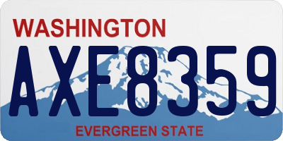 WA license plate AXE8359